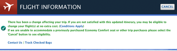 feraliaga's tweet photo. I got this message to change my flight on @delta &amp; after calling got #NO HELP #FAIL #sucks @deltanewsroom @deltaassist http://t.co/lcDTtrvh