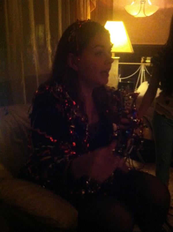 thelizmaguire's tweet image. So this happened. #confetti #evilplot #ruinedmychampagne