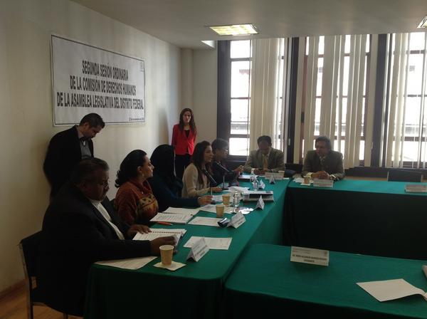 Ya, en la segunda reunión de la comisión de Derechos Humanos de la ALDF.