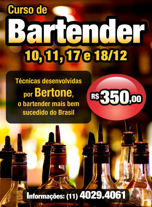 JASPER_Mr's tweet photo. Novo curso de bartender com Bertone - Informações: (11) 4029-4061 http://t.co/B4M2hgOE