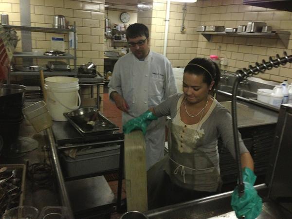 The newest dishwasher to join the team at the Whist club.