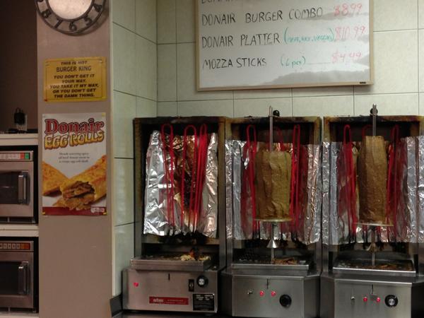 Donair search around my new hood. 1st up #donairstop on 98ave. Great, but couldn't bring myself to try #donaireggrolls