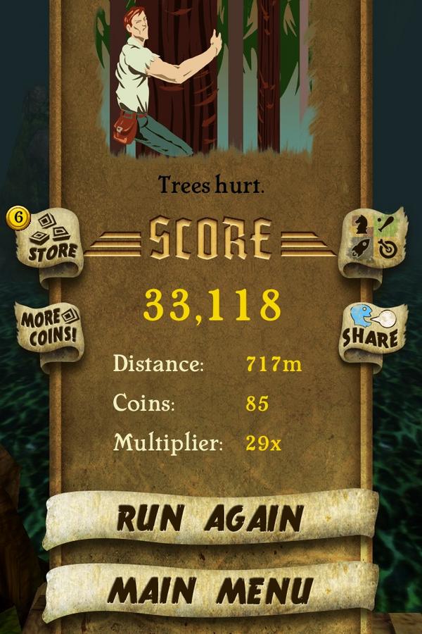 SherryMullis's tweet photo. I got 33,118 points while escaping from demon monkeys. Beat that! http://t.co/QpuwWOyB #TempleRunp http://t.co/MkNmK7ff