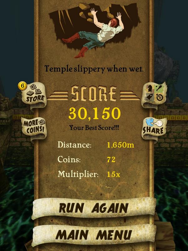 Lycosdd's tweet photo. I got 30,150 points while escaping from demon monkeys. Beat that! http://t.co/ttElccbP #TempleRun http://t.co/eCtyEmbC