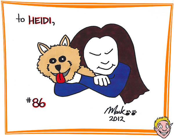 MarkPaws's tweet image. Pet Drawing Number 86: Eileen wanted Mr. Mugs the pomeranian getting hugged by Heidi! markpaws.com/petdrawings/de…
