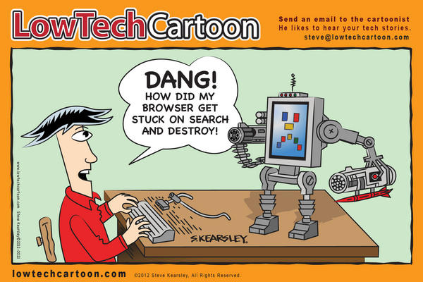 LowTechCartoon's tweet image. What is good to have around when someone is lurking behind the browser, tracking your Web moves?
lowtechcartoon.com