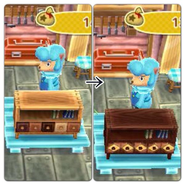 みかん ミックスウッド家具のリメイク ダイヤ というのを選んだらこうなりました さほど変り映えしなかったかも とび森 Tw3ds Http T Co Kunghbls Twitter