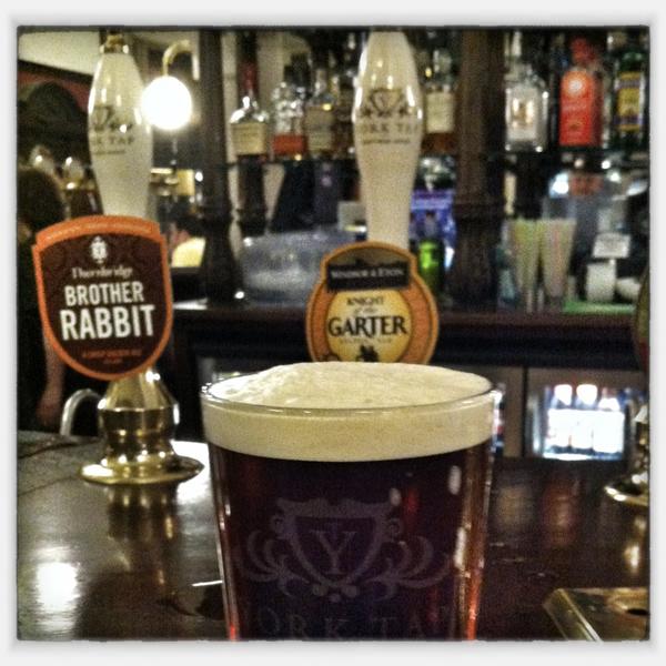 williamjnixon's tweet image. After v useful UK #lockss mtg in York, train delayed by weather so introduced to excellent @yorktap by Adam Rusbridge