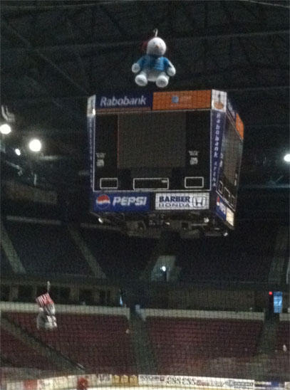 KevinBartl's tweet image. The 7,621 @Condors #TeddyBearToss total didn't include these guys BTW. They're still in the arena. #protectivenetting