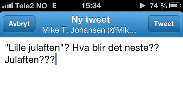 Denne skal jeg poste på lille julaften.