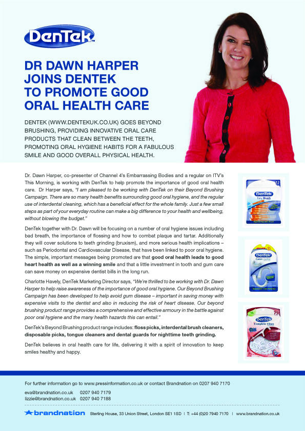 @DrDawnHarper joins DenTek to promote good oral health care #beyondbrushing