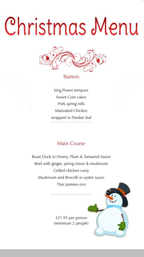 Bahn_Fai's tweet photo. Our Christmas menu is now finished!!! :-) http://t.co/EzRmKy8P