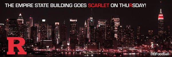 Thursday will be another "Scarlet Night" for the <a href="/EmpireStateBldg/">Empire State Building</a> in honor of <a href="/RFootball/">Rutgers Football 🪓</a>! #ChopLouisville
