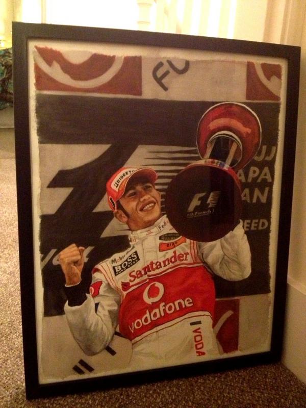 TheVipersLondon's tweet photo. Selling my large (A2) watercolour of @LewisHamilton.  I painted this in 2008. £500 framed, free post, any takers? http://t.co/ErsQSb74