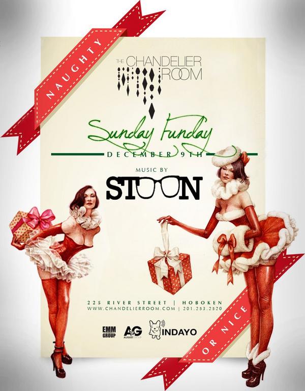stoonofc's tweet photo. Mark your calendar for the "Naughty or Nice" Sunday Brunch at @ChandelierRoom @WHobokenHotel @IndayoGroup @MrDelgado7 http://t.co/twypawrw