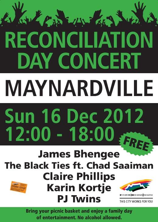 CityofCT's tweet photo. City to celebrate Reconciliation Day with two separate free concerts hosted in De Waal and Maynardville Parks #CCTevent http://t.co/npUO6HMO