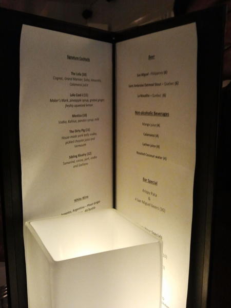 JCMiddledragon's tweet photo. Lamesa on queen for Filipino food. 5 course prix fixe. just ordered. Can't wait. http://t.co/0LHof84q