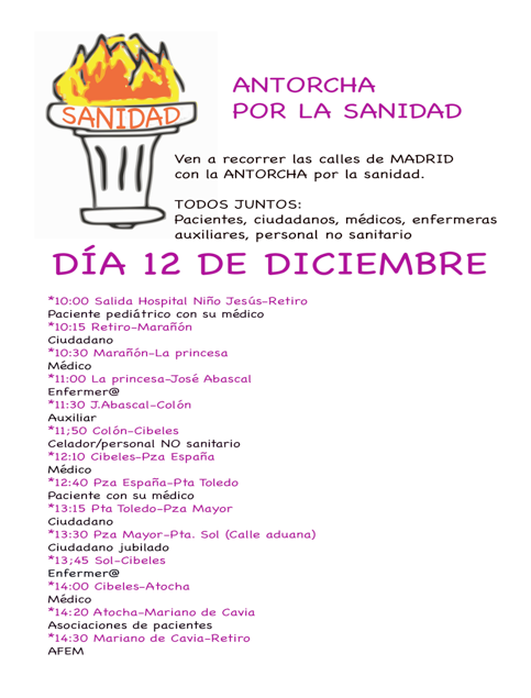 hospital12Oct's tweet photo. #antorchablanca Por la sanidad, recorre la ciudad por la #sandiadpublica http://t.co/nFLS7zDT