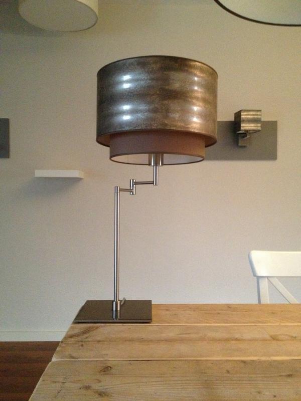 Nu ook dubbele lampenkap voor de tafellamp @ Kullmann Lighting &amp; Interior Uiteraard ook als hanglamp te bestellen....