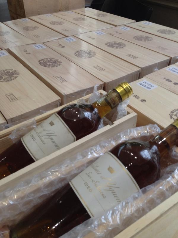 Davina_Boyle's tweet photo. Today's @wine_source 'wow factor'...  28 vintages of #chateaud'yquem from 1920 to 1959. All in pristine boxes. http://t.co/TUKaydcJ