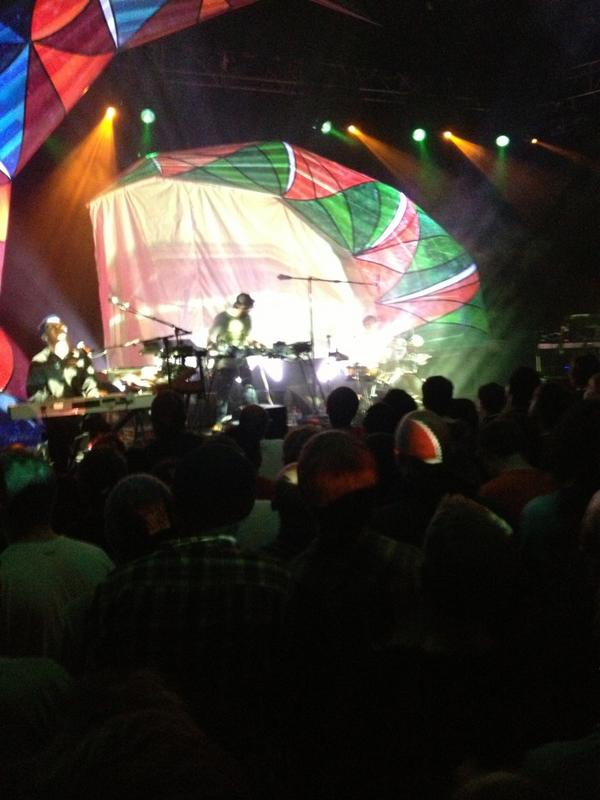 ETDL242's tweet photo. Animal Collective were amazing! What a talented group of people #DLMGY1 http://t.co/D39WBmoe