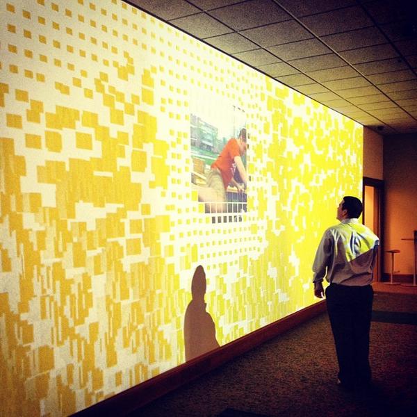 Incredible 36ft interactive wall welcoming visitors at the Admission's office of <a href="/univofdayton/">University of Dayton</a> |
