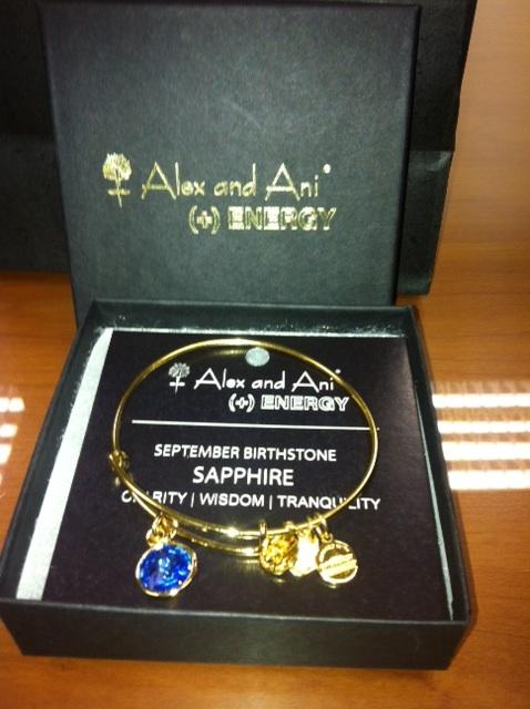 hunterprdublin's tweet image. Look what arrived today! @RozannaPurcell. Your @AlexandAni september birthstone #Braceletstacking #Braceletenvy