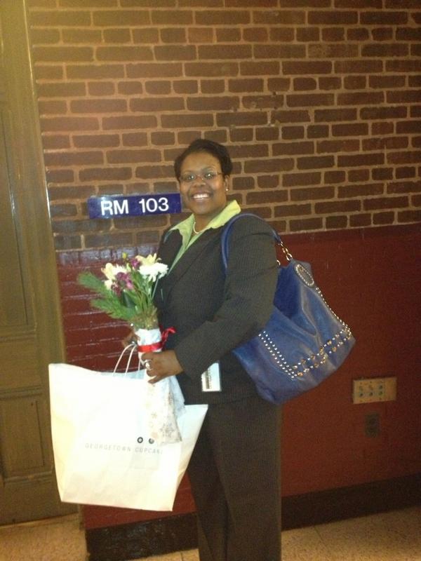 HendersonKaya's tweet image. Taught my last class @Georgetown 2nite &amp;amp; my students gave me flowers! Awww. Gonna miss those smarties! #gppi