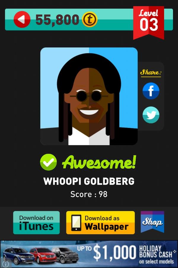 josefinstone's tweet photo. @WhoopiGoldberg Check yourself out in #iconpopquiz http://t.co/nPW7l1f9