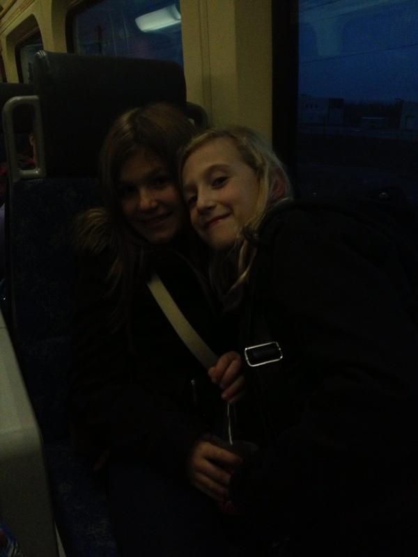 jakemad's tweet photo. On the go train!!  JB. Here we come!! http://t.co/XmWY7DS2