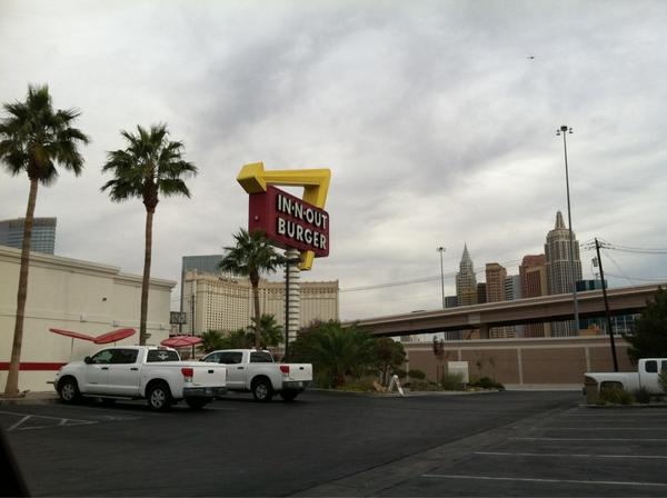 In Vegas for our Pro-Am. Getting ready to eat my first meal!