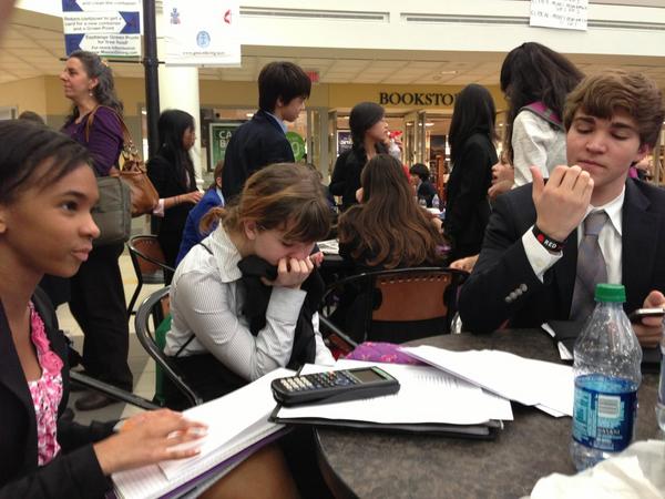 CAdebate's tweet image. #CAdebate hard at work during down time