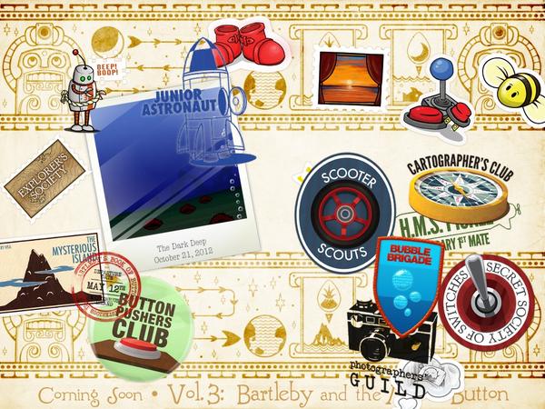 lolalarson's tweet photo. Check out our sticker page in Bartleby's Book of Buttons Vol. 2! http://t.co/27MAj4yW http://t.co/a4BASygL