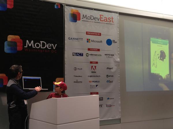 amit's tweet image. #MoDevHack&apos;s got young talent. 11 yr old Saransh now demos Sports Thrills - headlines + Redskins player info @ESPNAPI