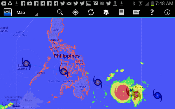 Current position and track of typhoon #PabloPH  | via <a href="/nababaha/">Mahar Lagmay</a>