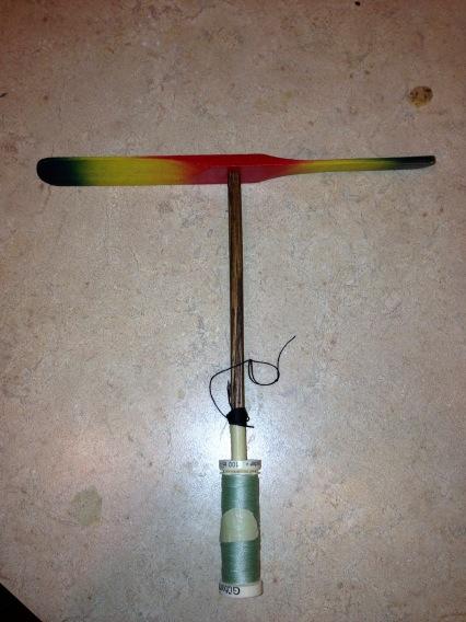 jlaing's tweet image. #toyhack hold on to bobbin. Pull thread. Watch it fly up.