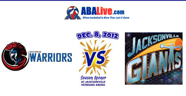 On Saturday, December 8th, South Carolina Warriors vs  Jacksonville Giants. #ABALive #Basketball