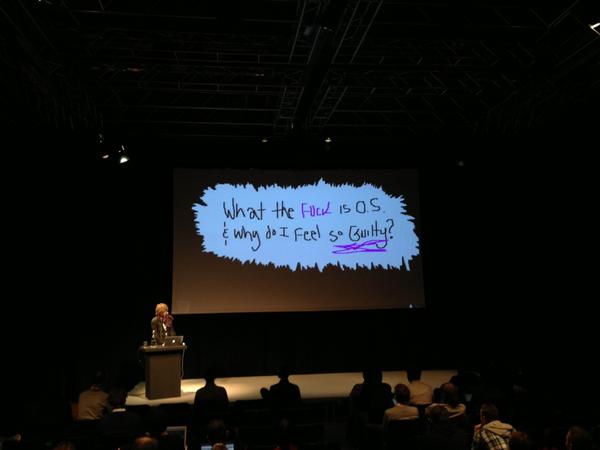 koenpunt's tweet image. Brilliant opening slide of @fat's presentation at #kingsofcode