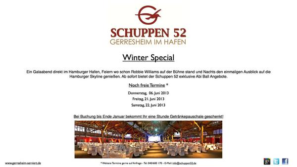 schuppen52's tweet photo. Buche bis 31.01.13 deinen #AbiBall im #Schuppen52 und bekomme 1h Getränke-Flat geschenkt! Anfrage an:info@schuppen52.de http://t.co/fi2jRDZd