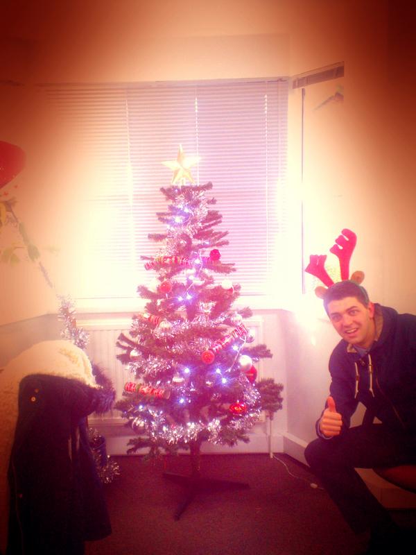 jmczeey's tweet photo. Its beginning. To look a lot like Christmas at the office. With- @padawandj http://t.co/yYi28VYV