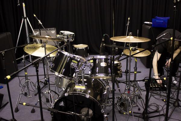 Drums recorded for our first song, just need the rest of the stuff now ;D