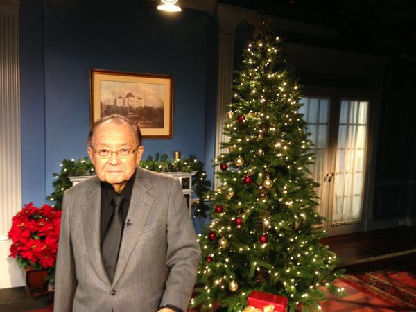 Sen. Inouye recording a Holiday greeting for troops stationed abroad. <a href="/USArmy/">U.S. Army</a> <a href="/USNavy/">U.S. Navy</a> <a href="/USMC/">U.S. Marines</a> <a href="/uscoastguard/">U.S. Coast Guard</a> <a href="/usairforce/">U.S. Air Force</a>