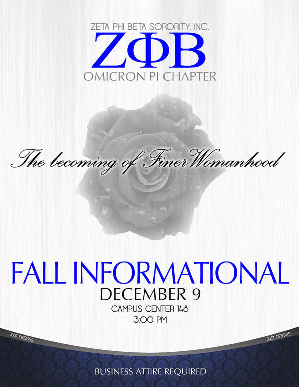 ZPHIB_OP's tweet image. Zeta Phi Beta Sorority Inc Omicron Pi Chapter FALL INFORMATIONAL December 9 IUPUI campus center room 148 at 3:00pm!!!