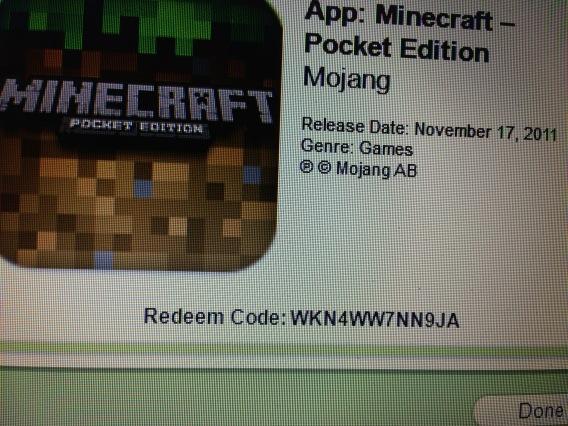 HackiPhone .[]. on X: Minecraft: Pocket Edition App Code