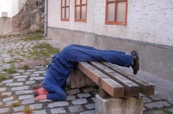 LibationsU's tweet photo. We found our janitor. Too many Pineapple Upside Down Coolers. Glad he wasn't drinking Skip -n- Go Nekked. http://t.co/2ZmzUpMN