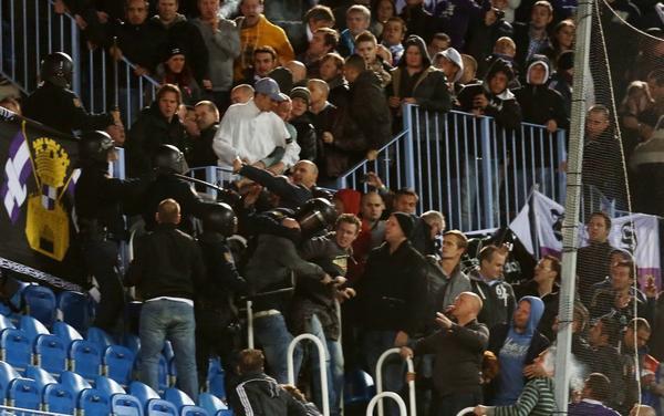 #Anderlecht vs police at Malaga - Anderlecht (04-12-2012)