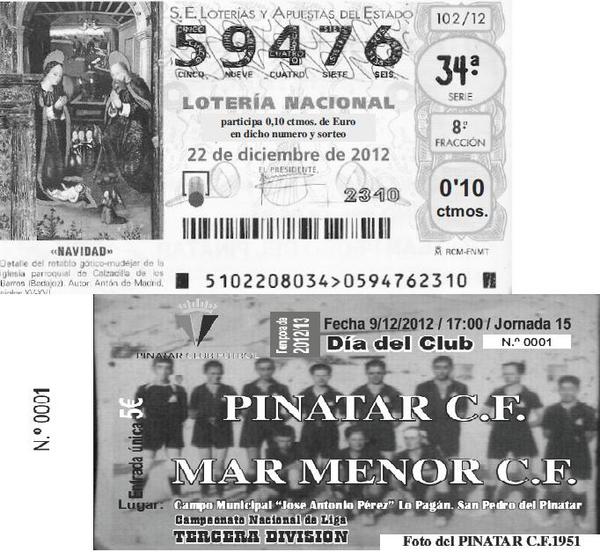 En este partido la Entrada será a 5 € , te damos una participación de Lotería y entras en la rifa del Jamón.