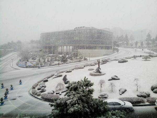 #PCU-hdc 눈오는 배재대학교 전경입니다^.^