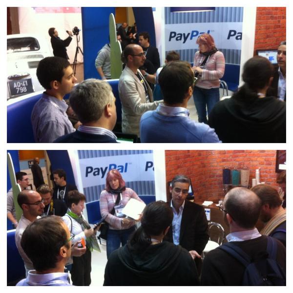 PayPal's tweet photo. Cool demos at our PP booth with @davidmarcus #leweb #PayPalLeWeb http://t.co/VREhwxgd