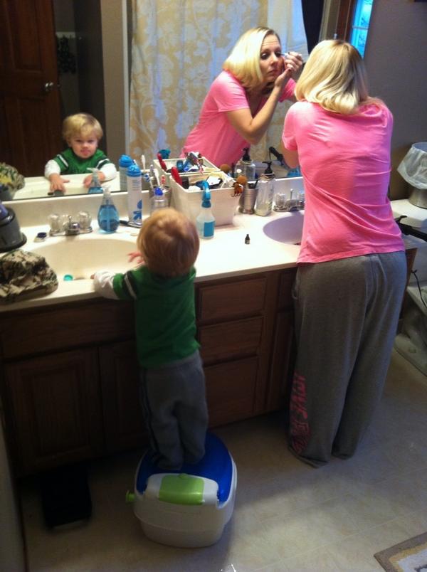 bemauler's tweet image. @babymauler just used his big boy potty on his own- and I caught it! #probsolving #stepstool